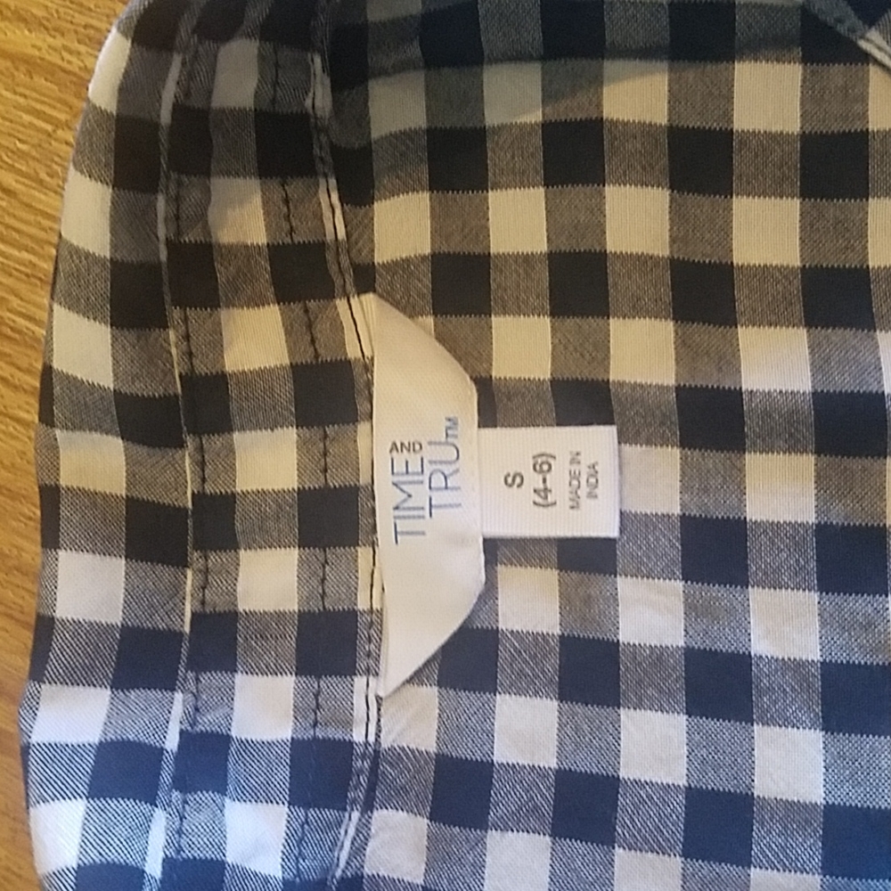 Blue ombre plaid button down - Picture 2 of 10